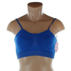 Blue Sparkle Sports Bra with Removable Padding NWT
